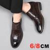 Elevator Men Shoes Genuine Leather Business Dress Retro Gentleman Formal Carved Brogue Height Increasing Shoes Men High Quality