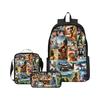 Cartoon Printing Casual Shoulder Bag Junior High School Students Large Capacity Backpacks