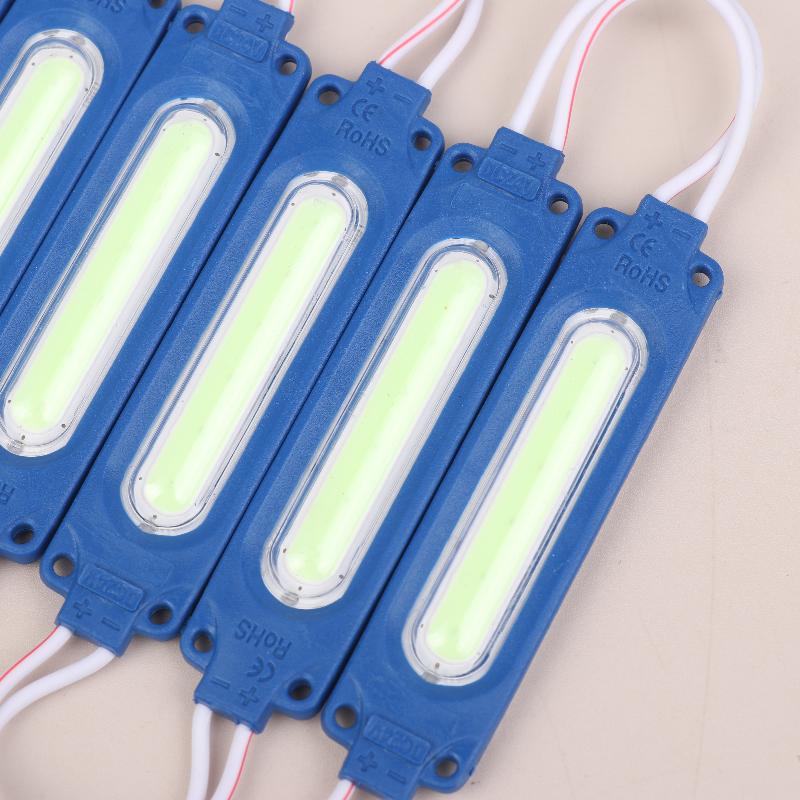 10Pcs/Lot 12V/24V Multicolour Led Modules Cob Light Backlight Shop Banner Waterproof Ip65 Decorations Warm White