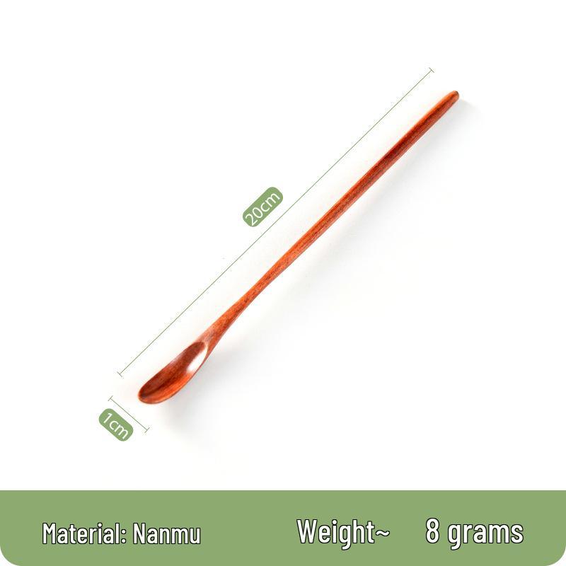 Long Handle Wooden Spoon - Japanese Korean Style for Seasoning, Honey, Stirring, and Coffee - Thin Handle Tableware.