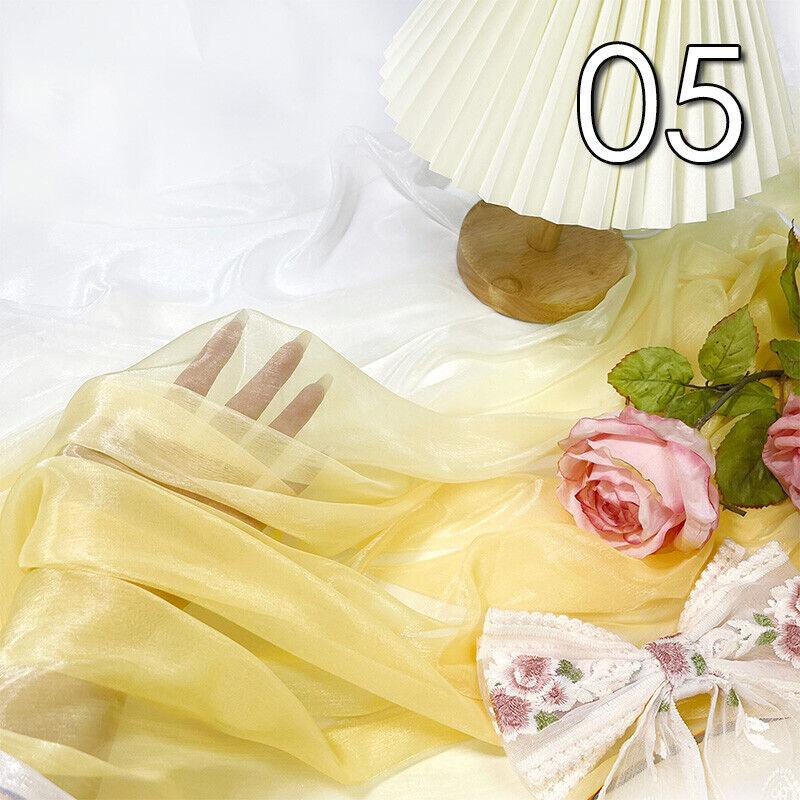 100X150CM Brocade Silk Gradient Chiffon Fabric Hanfu Stage Costume Material Crafts Organza Tulle Fabric DIY Sewing Supplies