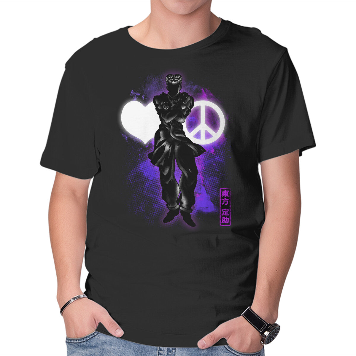 Unisex Crew Neck T-Shirt Cosmic Peace Graphic Short Sleeve Casual Tee XXXL