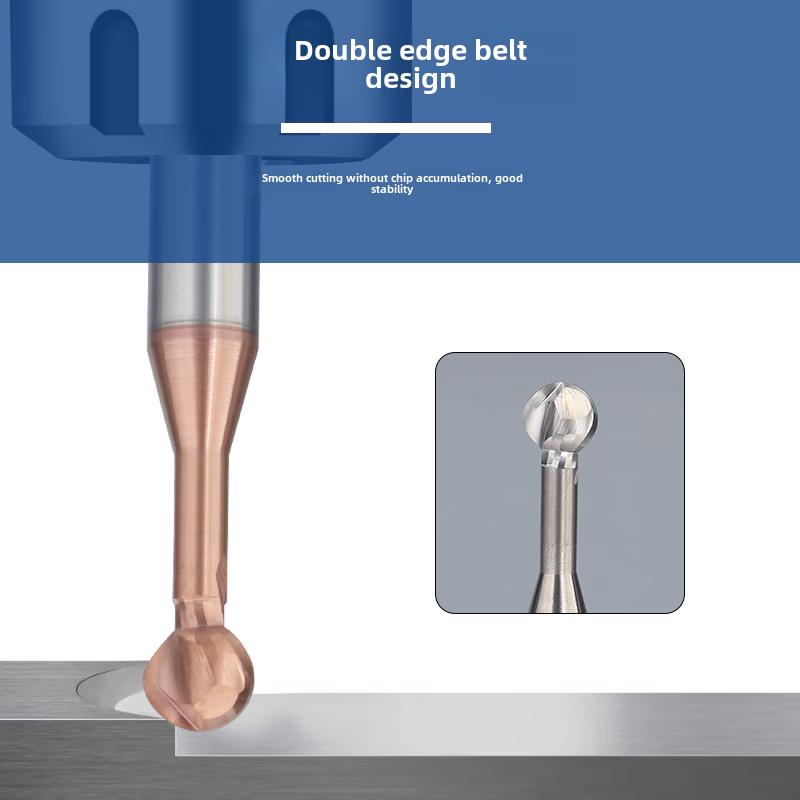 Tungsten Carbide 2-Flute Ball Nose End Mill for Aluminum