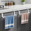 1Pcs Towel Rack Over Door Towel Bar Hanging Holder Stainless Steel Bathroom Kitchen Cabinet White Black Towel Rag Shelf Hanger