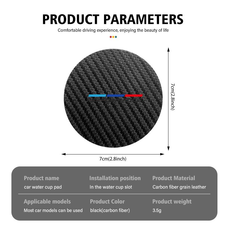 For BMW 2Pcs Car Water Cup Bottle Holder Anti-slip Pad Mat Silica Gel X1 X3 X4 X5 X7 G20 G38 F20 F39 F48 E46 E60 E36 E39
