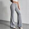 Women's Flared Casual Drawstring Elastic Waist Pants Comfortable Flared Yoga Loose Trousers