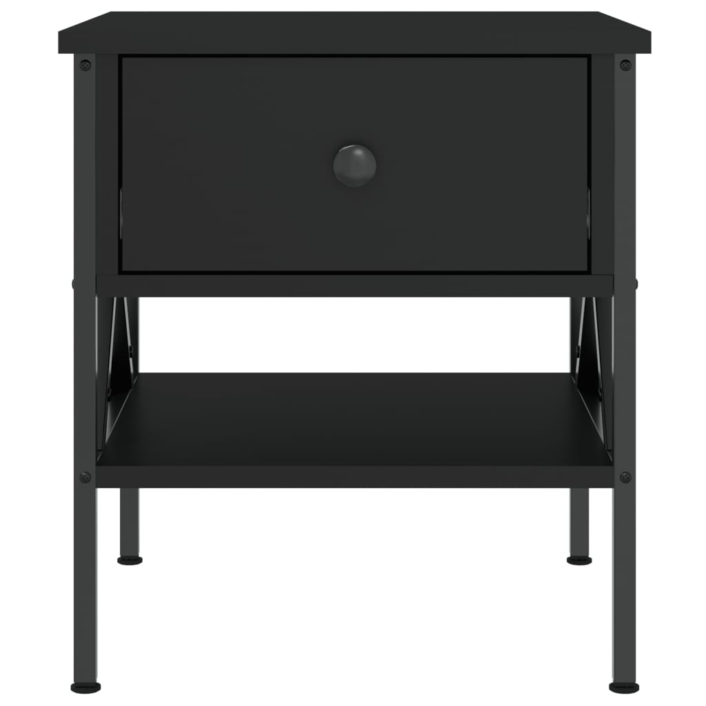 Nightstands 2 Pcs. Black 40 X 42 X 45 Cm Engineered Wood
