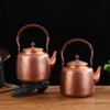 Chinese Style Copper Tea Kettle With Strainer, Handmade Red Copper Teapot, Large Capacity Boiling Water Kettle, 2200Ml