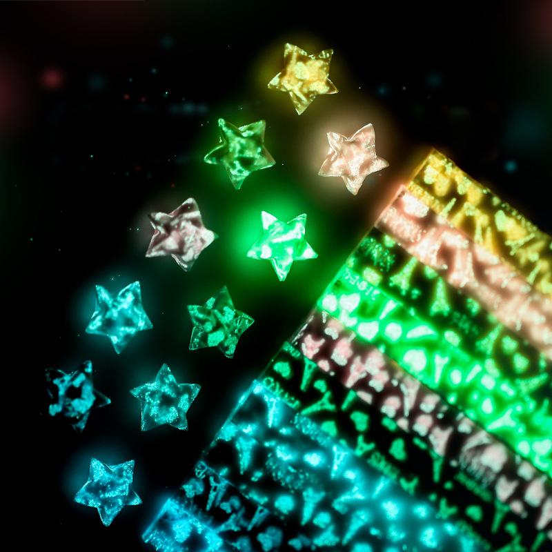 210 Sheets Luminous Origami Paper Stars Cute Folding Paper Lucky Star Origami Star Paper Strips For Diy Hand Paper Arts Crafts