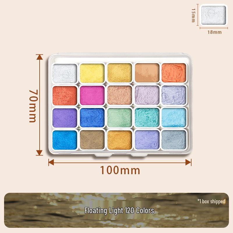 Pearlescent Watercolor Pigment - Color-Changing Gold for Nail Art & Thangka Painting.
