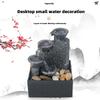 HOMEFISH Desktop Waterfall Decoration Small Fountain Creative Flowing Water Ornaments for Living Room Office Decor