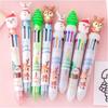 Christmas Gift Set Cartoon Santa Claus Pens Writing Pencils Creative Stationery Kids Multi-Color Marker School Supplies Snowman