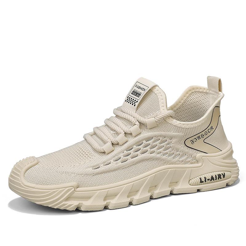 Summer new 2025 casual breathable fly-woven sports shoes men's outdoor wear-resistant youth running shoes trendy shoes men