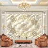 European Style Mural Wallpaper 3d Stereo Soft Roll Pearl Jewelry Flower Fresco Living Room Luxury Decor 3d Sticker Mural
