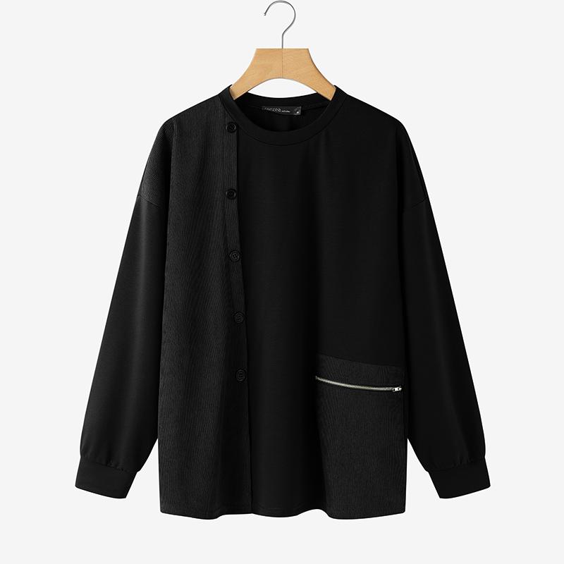 ZANZEA Women Casual Round Neck Long Sleeve Loose Thin Pullover Sweatshirts