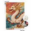 Pearl Art Painting Home Wall Decor Chinese Dragon Pearl Gemstone Painting Picture Crafts Adult/Beginner Gift Creative Home Decor Unframed