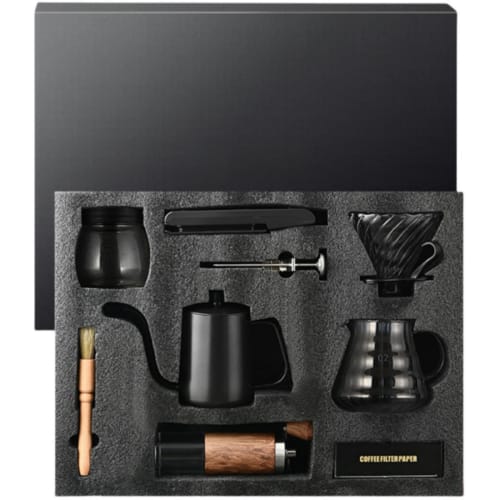 Portable Coffee Grinder, Manual Coffee Grinder, Ideal for Camping, Coffee Making, and As a Gift. Stylish, Lightweight Coffee Grinder Set with Hand Gri