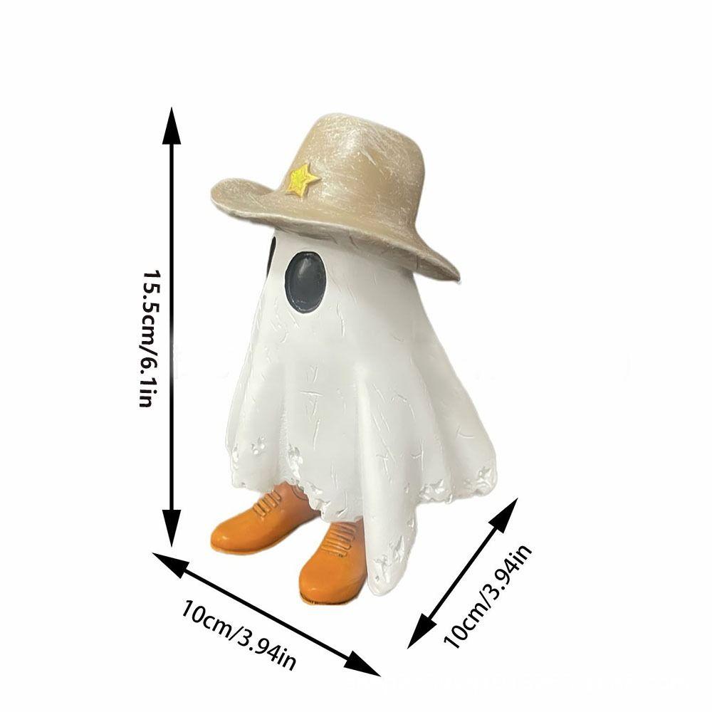 Resin Craft Ghost Figurines Statue Halloween Ghost Ornaments  Home Desktop Small Ornament