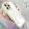 JT311 Line drawing woman for iPhone 17 16 15 14 Pro Max Samsung S26 S25 Ultra A17 A16 A07 A56 A06 A05 A04 A13 Xiaomi 15T Redmi 15c Note 14 Soft Case