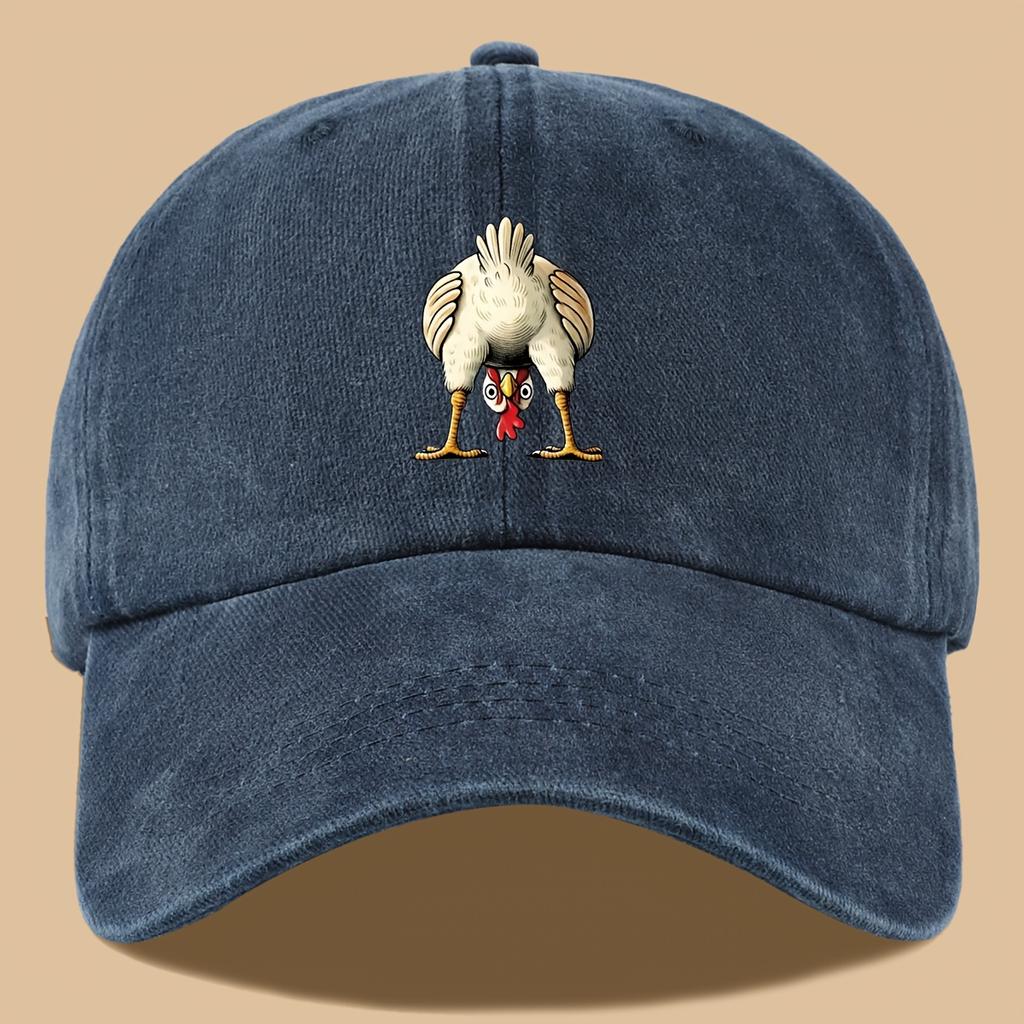 1 Stück verstellbare Scherz-Hühnergesicht-Baseballkappe atmungsaktiv bequem perfekt für Feiertage Partys Geburtstage