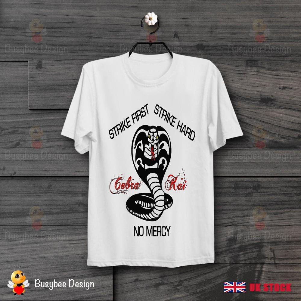 

Cobra Kai Karate Kid Strike Hard First 80s Film Movie Cool TShirt B240 2XL