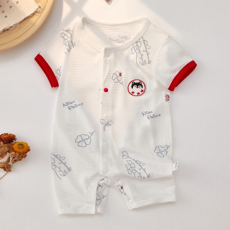 Summer Short Sleeve Baby Jumpsuit - Lightweight Newborn Romper & Pajamas for Outings