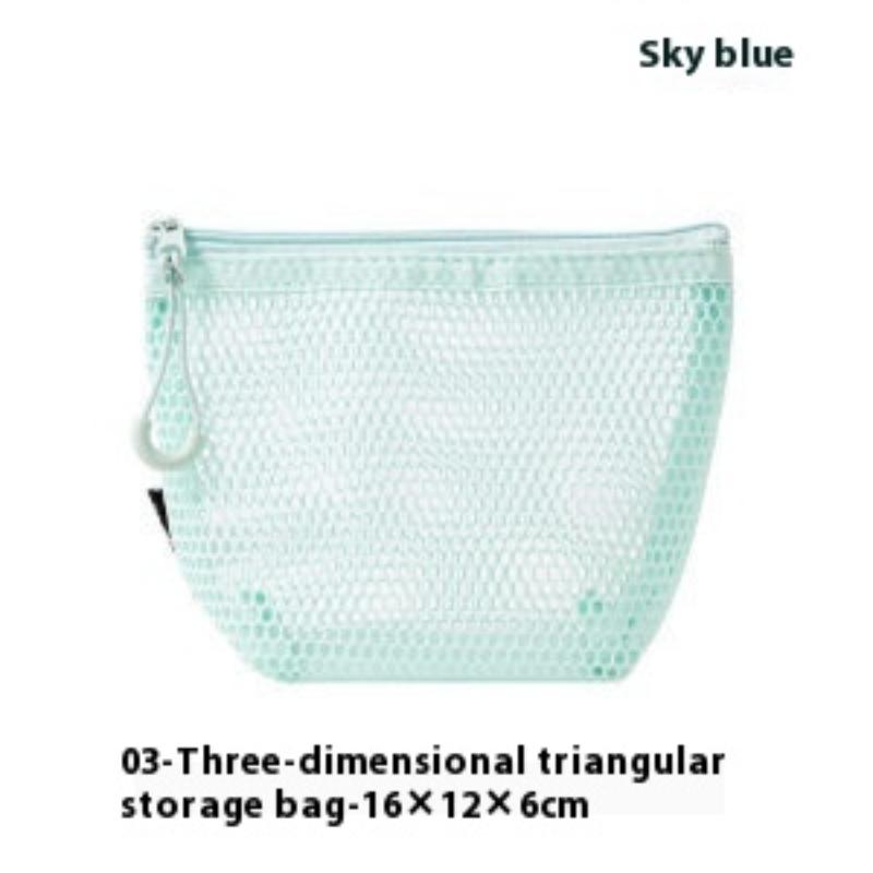 Tragbare Einfache Lippenstift Kosmetik Aufbewahrungstasche Netzdesign Toilettenartikel Tasche Badezimmer Organizer Für Kosmetik Toilettenartikel Hautpflege