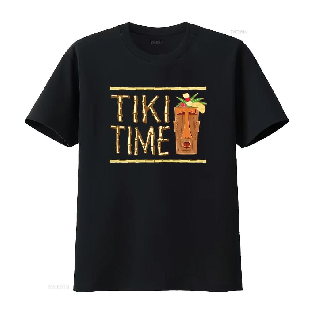 Retro Tiki Bar Design T Shirt vintage Washed Comfortable Slightly designer clothes Casual Stylish Breathable Soft