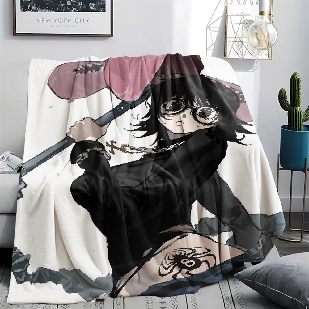 1PC Shizuku Murasaki Print Flannel Blanket, High quality Comfortable for All Seasons, Home Decor, Warmth and Comfort, Perfect for Christmas Gifts156