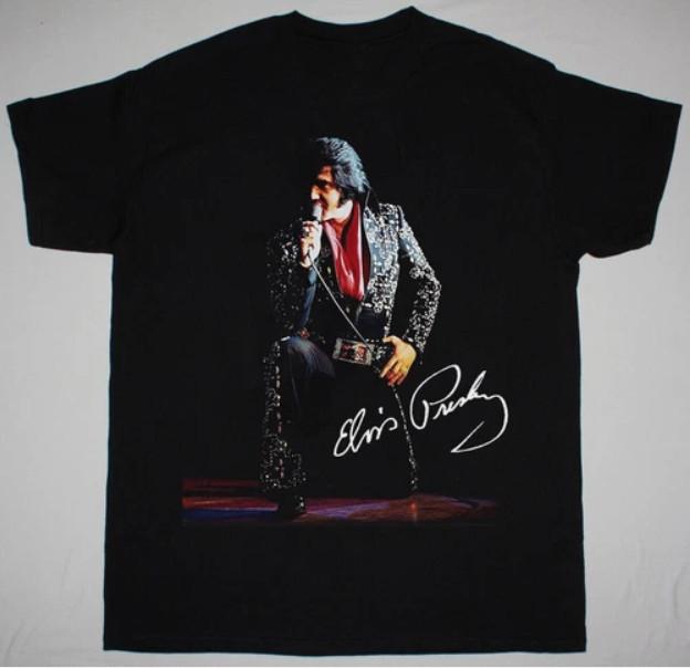Retro Elvis Presley Signature in Black All Size Gift Shirt Unisex T-Shirt
