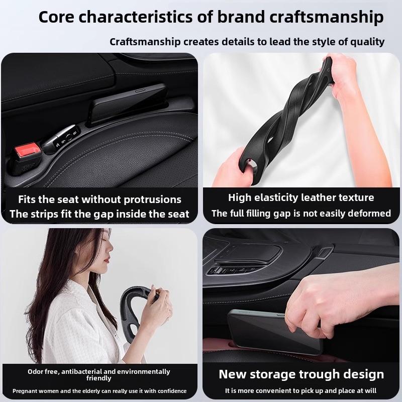 New Upgraded Soft EVA Material Filler Strip Car Seat Side Gap Filling Bendable Styling Leak-proof Plug Sealing Strip Accessories