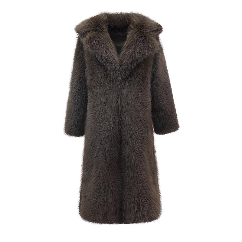 Autumn And Winter New Fur Coat Women's Long Style Imitation Fox Fur