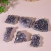 Electroplated Amethyst Cluster Crystal Ornament - Natural Purple Raw Stone Jewelry