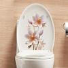 Botanical Leaves Decal Floral Wall Sticker Toilet Washroom High-quality PVC Lifelike Patterns Removable For Washroom