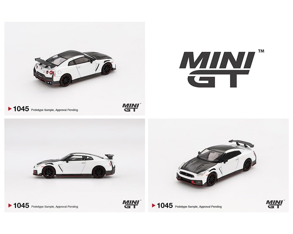 Sunrich MINI GT Nissan Nismo 2024 Brilliant White Pearl Finished Model 1/64 GT-R (Left-Hand Drive) MGT01045-BL