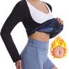 Damen schweißtreibendes Schlankheits-Top Langarm Yoga Laufen Fitness Sportshirt