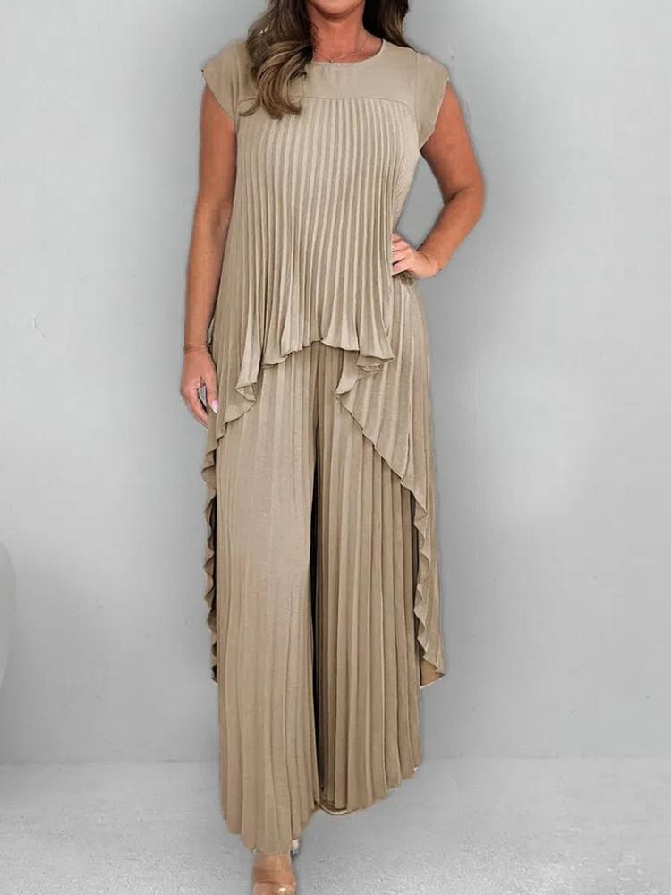 

Женский светло-серый комбинезон с оборкой по низу и боковым разрезом, повседневный ромпер свободного кроя с короткими рукавами 3XL абрикосовый