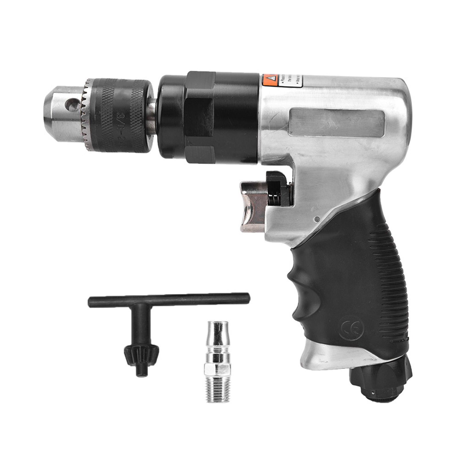 

38in Air Drill Pistol Type SelfLocking ThreeClaw Pneumatic Hand Tool 1800rpm