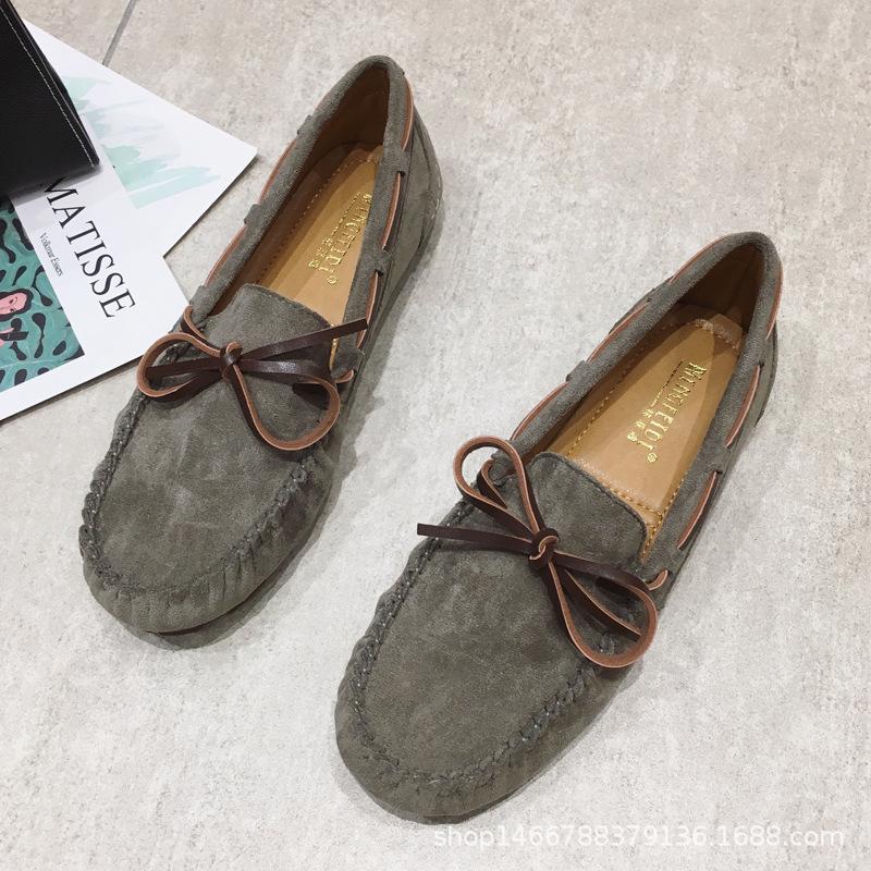 Fashion Spring Soft Soled Suede Lace Up Women's Casual Shoes Are Soft Lightweight Comfortable for Walking Simple Versatile Women's Shoes