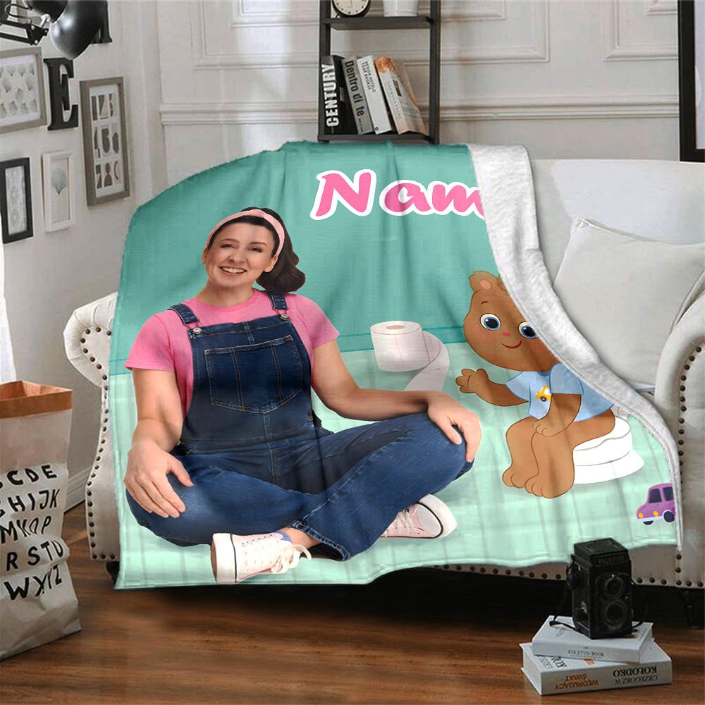 Customizable Ms Rachel1 Throw Blanket – Personalized Name, All-Season Cozy Snug Blanket, Machine Washable, Personalized Blanket