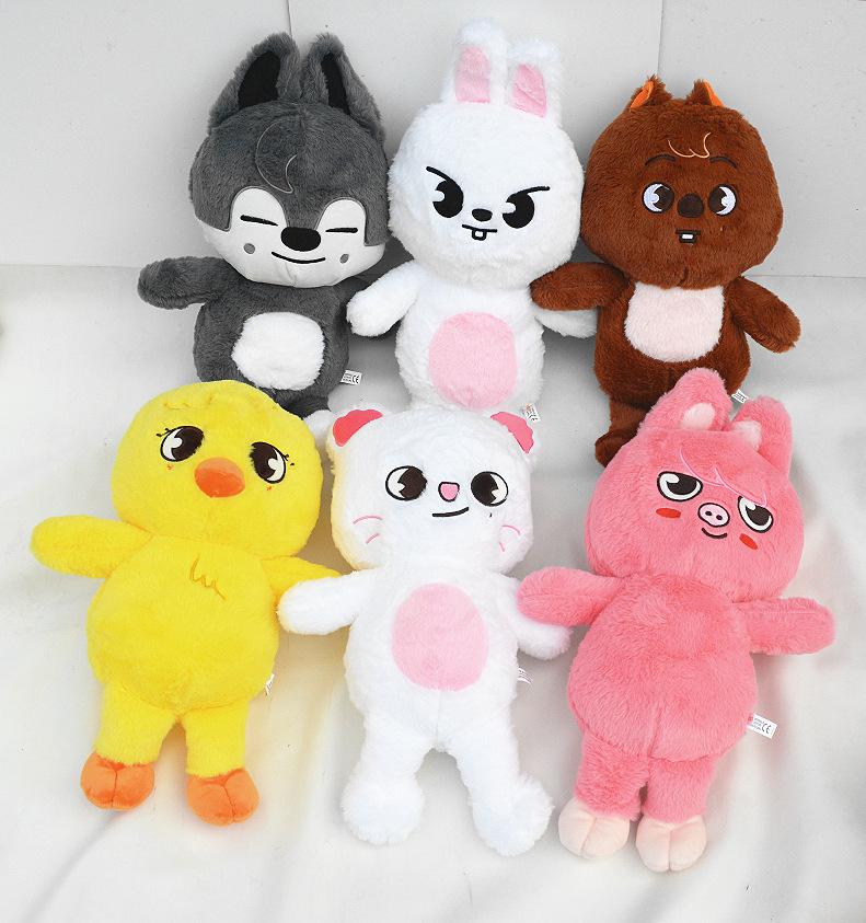 *45-50cm Plush Keychain Toy Wolfchan Keychain Kawaii Cartoon Stuffed Animal Plushie Doll Large Sleeping Pillow Gift