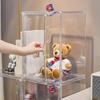Clear Acrylic Figure Display Stackable Display Case with Magnetic Opens Perfect for and Small Easy 36cm x x 27cm Single Case, Doors, Front, Toys,