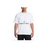 Under Armour Badge Of Honor Letter Print Crew Neck Short Sleeve T-Shirt Men Tops White 1386892-100