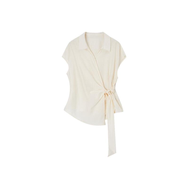 Demana Women's Side Knot Linen Blend Shirt