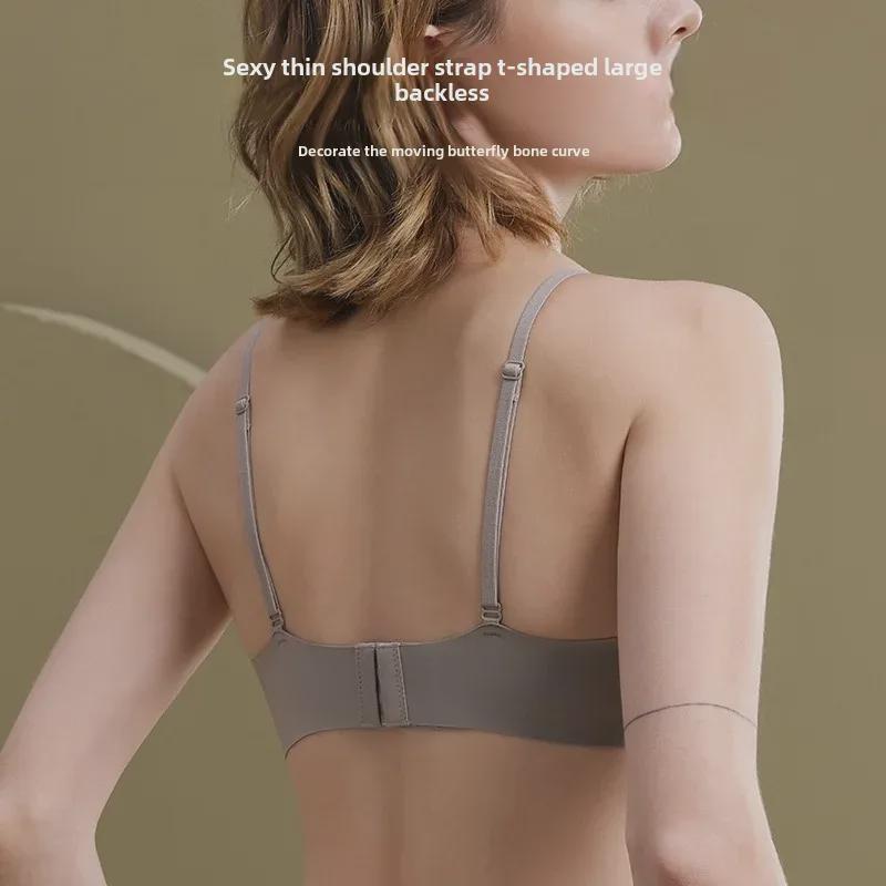 Podprsenka s trojúhelníčkovými košíčky podšitá morušovým hedvábím pro velká prsa - Proti ochabování, lehká, letní nošení