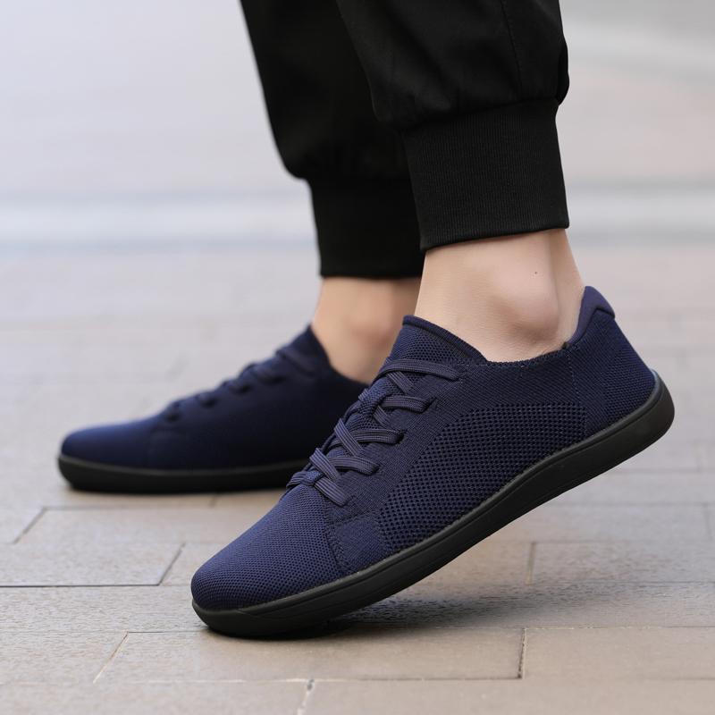 Wide Toe Casual Sports Shoes Minimalist Barefoot Walking Shoes Gym Training Sneakers Light Elastic Flats