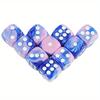 12mm D6 Acrylic Dices Mini 6-sided Two Color Cube Round Corner Game Dice for Club Party DND RPG Board Game Bar Table Accessories