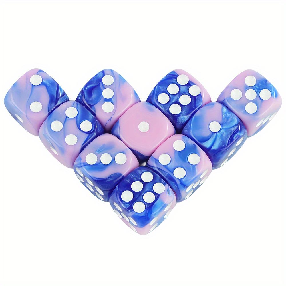 12mm D6 Acrylic Dices Mini 6-sided Two Color Cube Round Corner Game Dice for Club Party DND RPG Board Game Bar Table Accessories