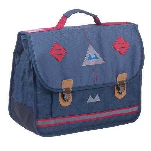 Cartable - Poids Plume - Marine - 35 cm - 2 Compartiments - Décor Imprimé Allover