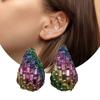 Earrings Geometric Ear Studs Comma Design Eardrop Jewelry for Club Anniversary